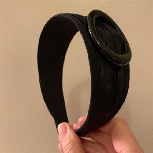 Kadın Saç Tacı 2 Adet Taşlı Ve Tokalı Model Siyah