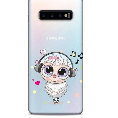 Zoologix (72) Samsung Galaxy S10 Plus Şeffaf Kılıf Silikon Desenli