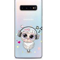 Zoologix (72) Samsung Galaxy S10 Plus Şeffaf Kılıf Silikon Desenli