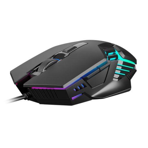 GAMDIAS AURA GS4, Çok Renkli Aydınlatma,  USB Kablolu, 6 Tuşlu, Gaming Mouse, 3600DPI, Siyah