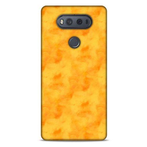 Mermer Desenli (10) Tema Full Koruma Kılıfı Turuncu LG K61 Kılıf