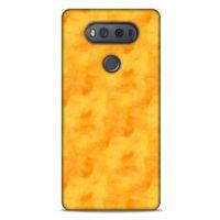 Mermer Desenli (10) Tema Full Koruma Kılıfı Turuncu LG K61 Kılıf