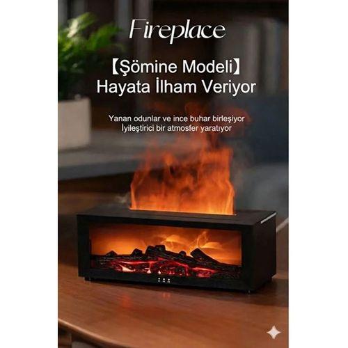 A4 Şömine Esintili Aromaterapi Difüzörü Ultrasonik Hava Nemlendici