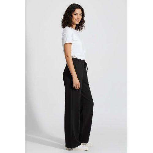 Kadın İki İplik Rahat Kalıp Yüksek Bel Geniş Paça Pantolon SPR26EAK988