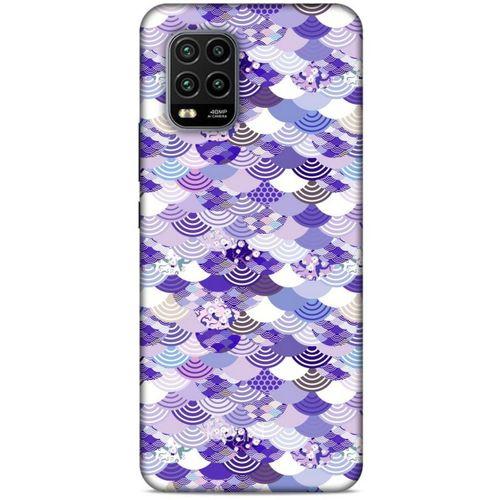 Xiaomi Mi 10 Lite Kılıf Pastel Renkler (15) Antişok Kılıf Mor Beyaz
