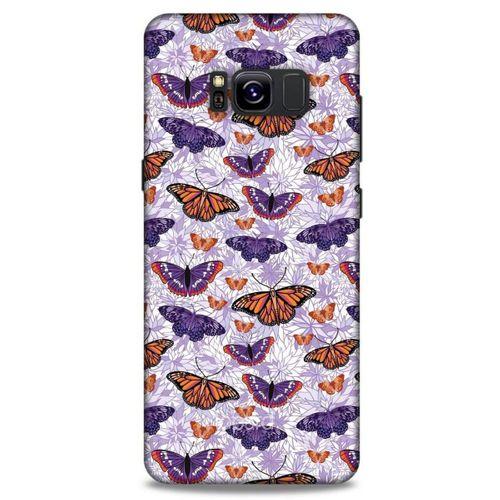 Samsung Galaxy S8 Kılıf Kelebek Etkisi (45) Liquid Air Kılıf Mavi Toz Pembe