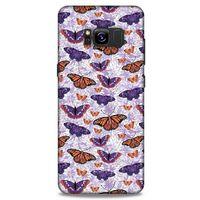 Samsung Galaxy S8 Kılıf Kelebek Etkisi (45) Liquid Air Kılıf Mavi Toz Pembe