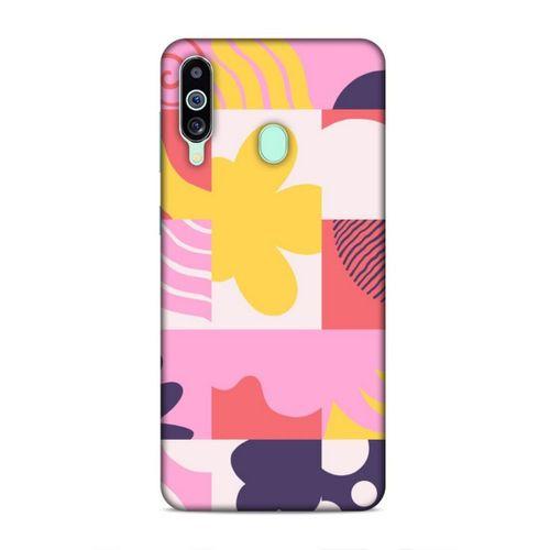 Samsung Galaxy M40 Uyumlu Kılıf Insomnia (22) Tam Koruma Kılıfı Pembe Sarı