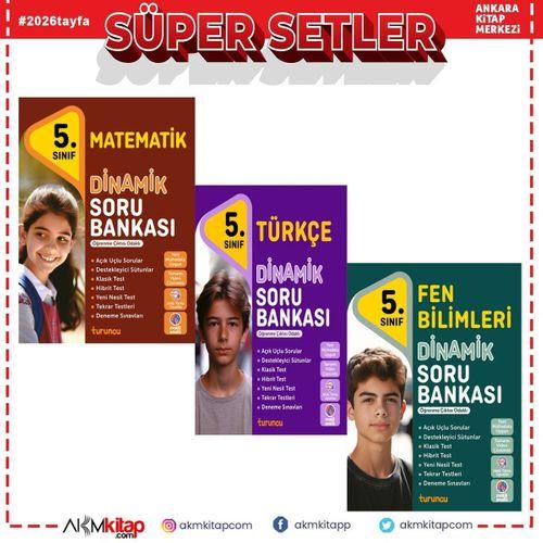 Tudem Yayınları 5. Sınıf Türkçe Matematik ve Fen Bilimleri Dinamik Soru Bankası Seti 3 Kitap