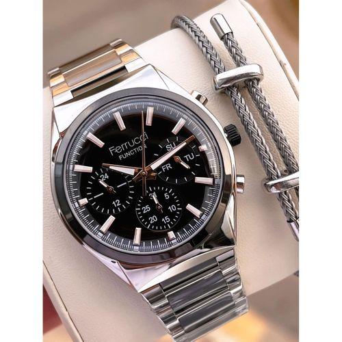 Ferrucci 2 Yıl Garantili Çelik Kordon İç Kadran Özellikleri Aktif 3 Atm Erkek Kol Saati EF.03517.5