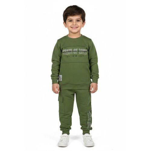 Erkek Çocuk Önü Baskılı Sweatshirt Ve Eşofman Alt Takım BGL-ST05249