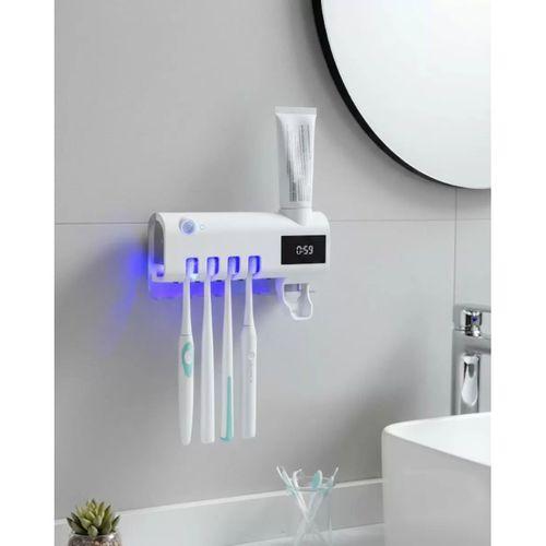Sensörlü Uv Sterilize Diş Fırçası Tutucu Ve Macun Sıkma Aparatı