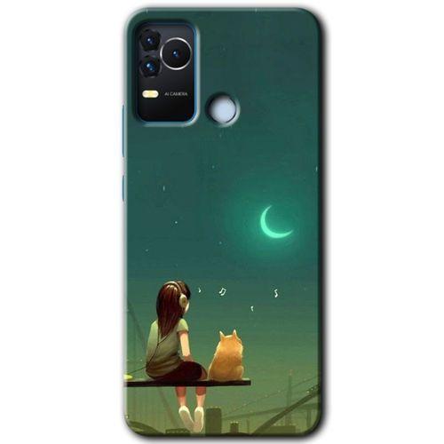 Omix X400 Kılıf HD Desen Baskılı Arka Kapak - Kedili Kız