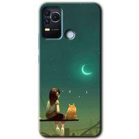 Omix X400 Kılıf HD Desen Baskılı Arka Kapak - Kedili Kız