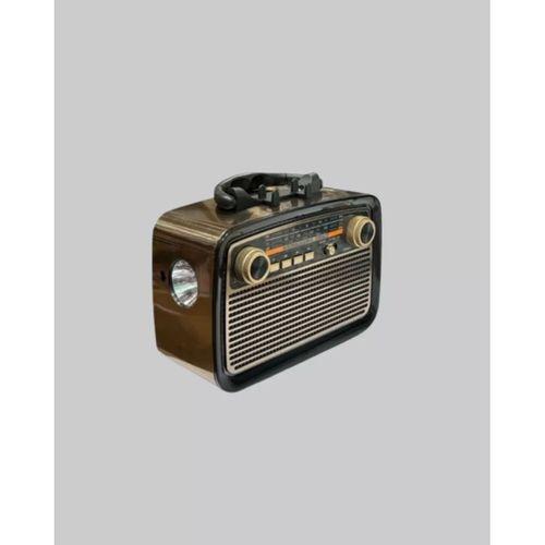 Led’li Nostaljik Bluetooth Hoparlör – Vintage Tasarım, Ahşap Doku