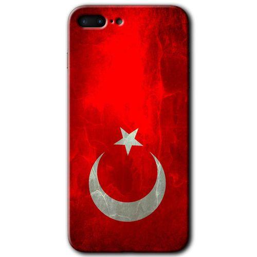 MRCİLETİSİM iPhone 8 Plus Kılıf HD Desen Baskılı Arka Kapak + Mat Kobra Cam - Albayrak