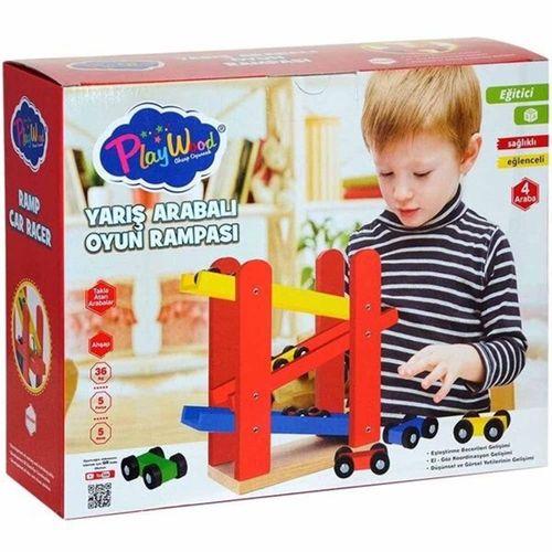 Play Wood Play Wood Ahşap Otopark 5 Araba İlaveli 382