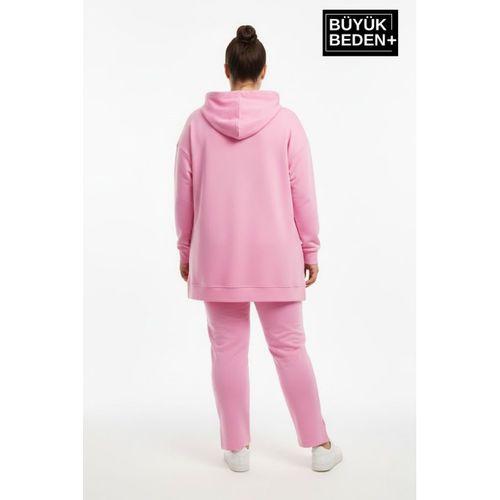 Büyük Beden Kapşonlu Tunik Sweatshırt SPR26BTK991