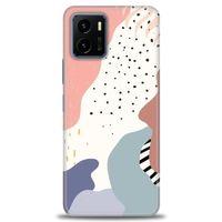 Vivo Y21S Kılıf HD Baskılı Kılıf - Yaprak ve Benekler + Tam Ekran Koruyucu