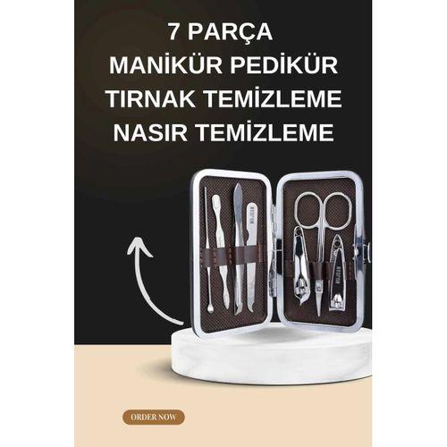 Manikür Pedikür Seti İkili Set El Ve Ayak Bakımı Nasır Temizleme Protez Tırnak Çıkarma