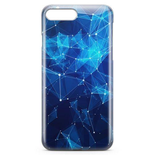 Apple iPhone 7 Plus Kılıf Mavi Ağ Güvenliği Arka Kapak Koruma Desenli Full Koruyucu