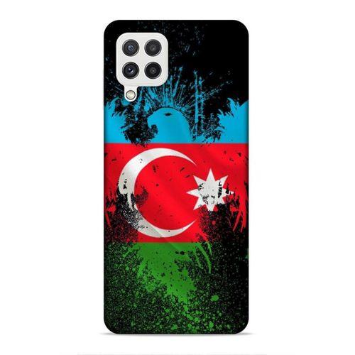Samsung Galaxy A22 Uyumlu Kılıf Azarbaijan (34) Slim Armor Kılıf Bayrak
