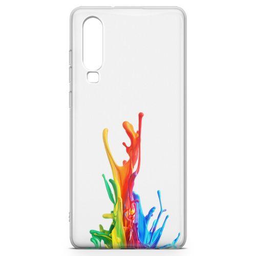 Huawei P30 Kılıf Duvar Boyası Arka Kapak Koruma Desenli Full Koruyucu