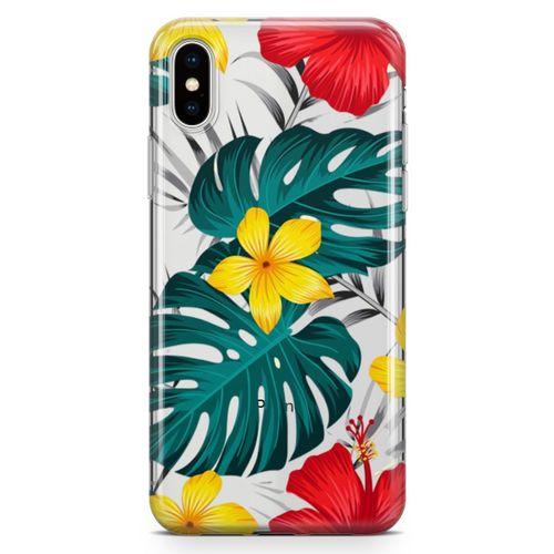 Apple iPhone XS Kılıf Marmaris Çiçekleri Arka Kapak Koruma Desenli Full Koruyucu