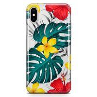Apple iPhone XS Kılıf Marmaris Çiçekleri Arka Kapak Koruma Desenli Full Koruyucu