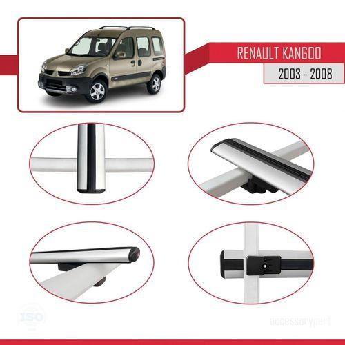 Renault Kangoo 2003-2008 Arası ile uyumlu Basic Model Ara Atkı Tavan Barı GRİ 3 ADET