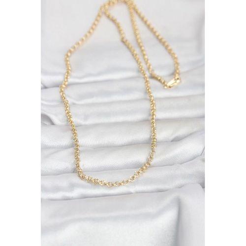 CM 14K Gold Renk Halka Zincir Model 60 cm Kadın Kolye