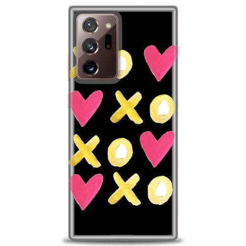 Samsung Galaxy Note 20 Ultra Kılıf HD Baskılı Kılıf - XOXOXO + Tam Ekran Koruyucu