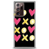 Samsung Galaxy Note 20 Ultra Kılıf HD Baskılı Kılıf - XOXOXO + Tam Ekran Koruyucu