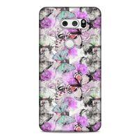 LG K50S Kılıf Kelebek Etkisi (15) Antişok Kılıf Mor Beyaz