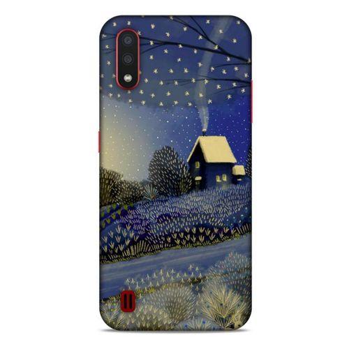 Samsung Galaxy A01 Kılıf Snowix (42) Rugged Armor Kılıf Gold Lacivert