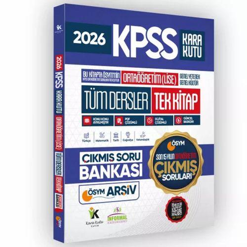 2026 FULLOrtaöğretim KPSS Tüm Dersler TEK Kitap ÖSYM Çıkmış Soru Bankası Son 15 Yıl (Sadece Lise)
