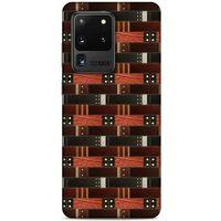 Samsung Galaxy S20 Ultra Kılıf Patchwork (19) Kılıfları Kahve Turuncu