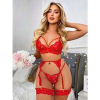 Kırmızı Jartiyer  Fantazi 5'li Takım 2069