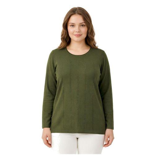 Kadın Taş Desen Çima Dikişli Mevsimlik Triko Bluz BGL-ST05288
