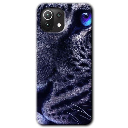 Xiaomi Mi 11 Lite Kılıf Baskılı Arka Kapak - Kaplan +Tam Ekran Koruyucu