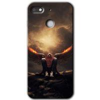MRCİLETİSİM General Mobile GM 8 Go Kılıf HD Desen Baskılı Arka Kapak + Temperli Cam - Wings of Power