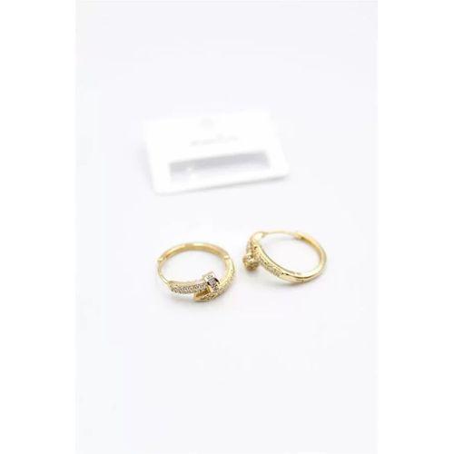 Taşlı Çivi Küpe - Altın