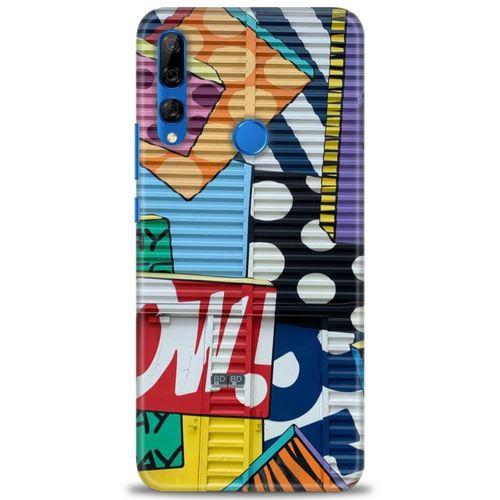 Huawei Y9 Prime 2019 Kılıf HD Baskılı Kılıf - Grafiti + Tam Ekran Koruyucu