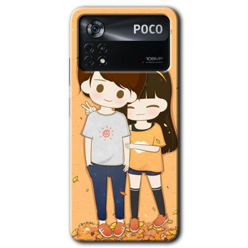 Poco x4 Pro Kılıf HD Desen Baskılı Arka Kapak + Temperli Cam - Şıpsevdi Çift