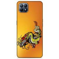Huawei P40 Lite Kılıf Dragons (28) Arka Kapak Tatoo Sarı Ejderha