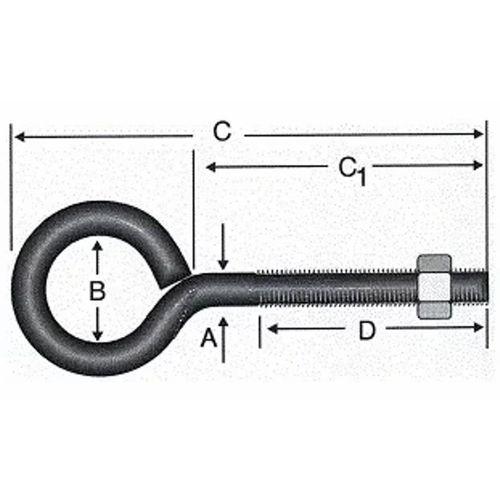 Kapalı Metrik Kanca M5 / 21x100 - 100 Adet