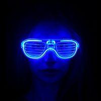 Mavi Led Işıklı Parti Gözlüğü - Neon 3 Modlu
