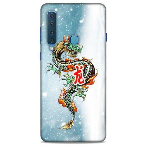 Samsung Galaxy A9 2018 Kılıf Dragons (29) Arka Koruma Kılıfı Tatoo Mavi Ejderha