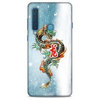 Samsung Galaxy A9 2018 Kılıf Dragons (29) Arka Koruma Kılıfı Tatoo Mavi Ejderha