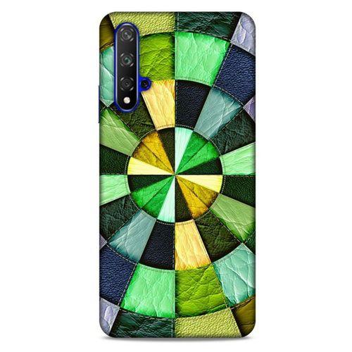 Huawei P Smart S Y8P Kılıf Patchwork (36) Glitter Kılıf Yeşil Tonları